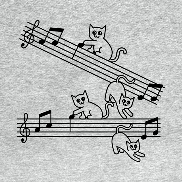 Purfect Cat Music Meow Musical Notation Meowsical by Attapet Original